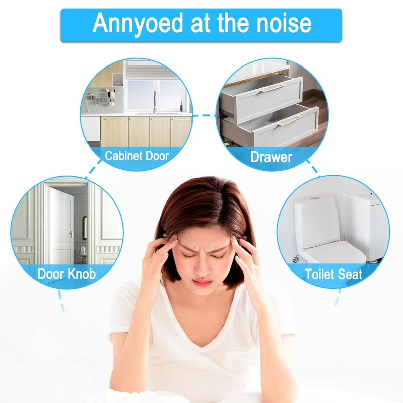 Xfenvs Cuttable Cabinet Door Bumpers, Premium Clear Soft Bumper Pads, Strong Self-Adhesive Furniture Pads Suitable for Many Furniture and Appliances Sound Dampening Buffer Pads (5.9""x 6.3""x 0.08"", 2 PCS) - Image 4